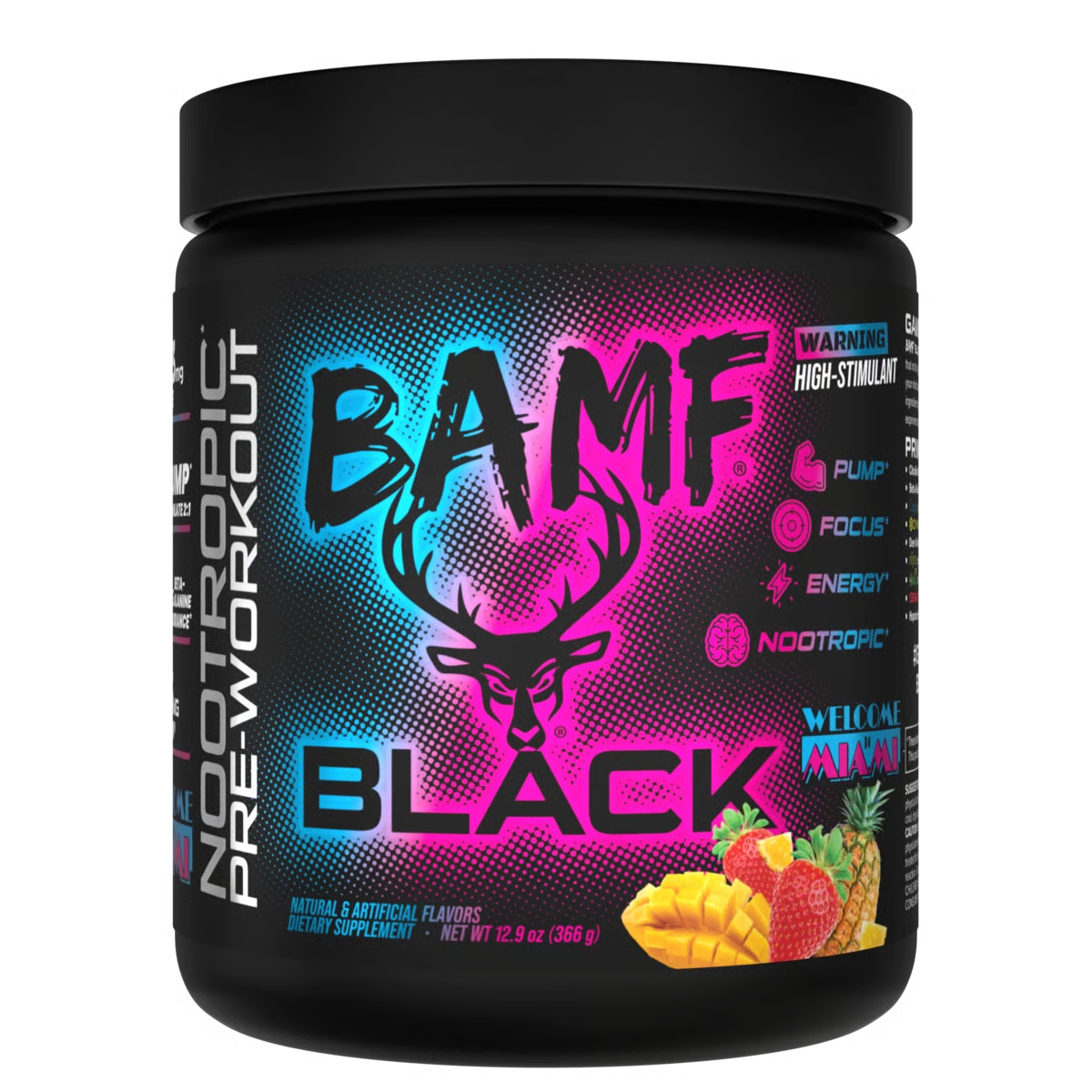 BUCKED UP | Pre-entreno Black BAMF 30 Serv - Welcome to Miami