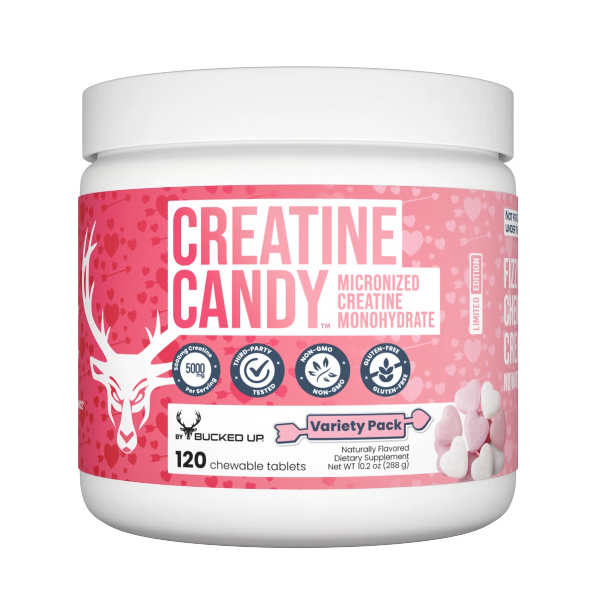 BUCKED UP | Creatine Candy - 120 Chewable Tablets