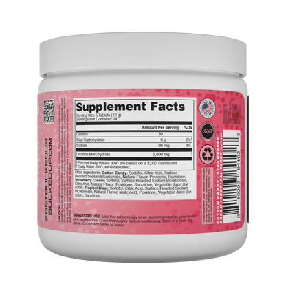 BUCKED UP | Creatine Candy - 120 Chewable Tablets