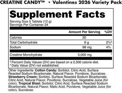 BUCKED UP | Creatine Candy - 120 Chewable Tablets