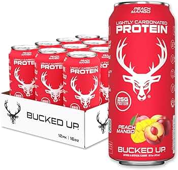 BUCKED UP | Lightly Carbonated Protein RTD / 12 pza - Peach Mango
