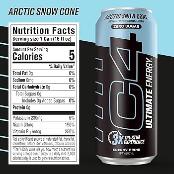 C4 | Ultimate Energy Drink Carbonated. 12 pza - Artic Snow Cone