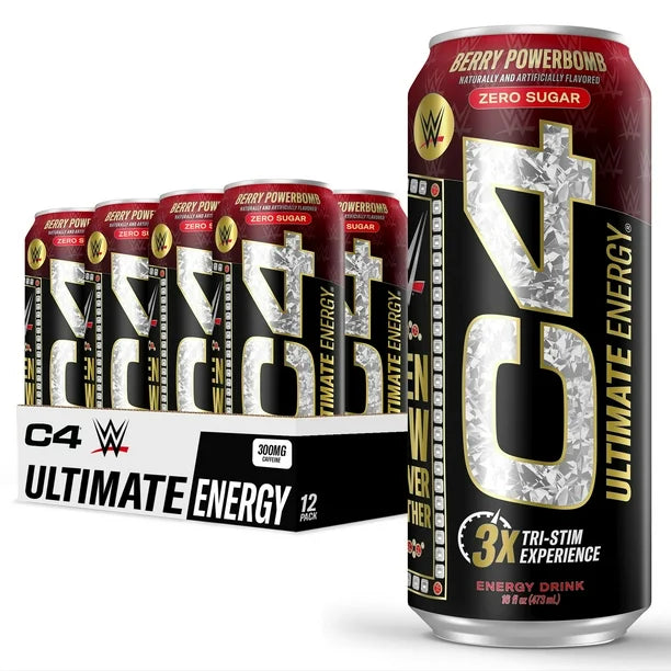 C4 | Ultimate Energy Drink Carbonated. 12 pza - Berry Powerbomb