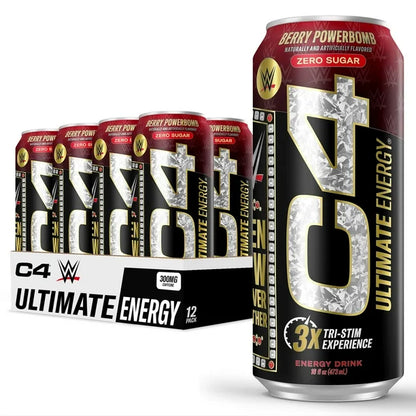 C4 | Ultimate Energy Drink Carbonated. 12 pza - Berry Powerbomb