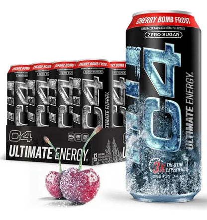 C4 | Ultimate Energy Drink Carbonated. 12 pza - Cherry Bomb Frost