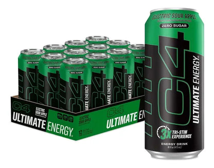C4 | Ultimate Energy Drink Carbonated. 12 pza - Electric Sour Apple