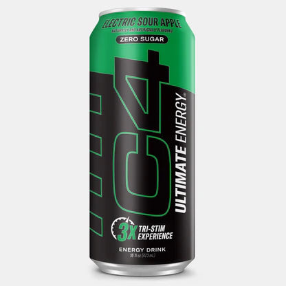 C4 | Ultimate Energy Drink Carbonated. 12 pza - Electric Sour Apple