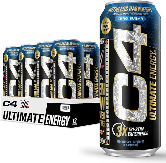 C4 | Ultimate Energy Drink Carbonated. 12 pza - Ruthless Raspberry