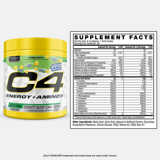 C4 | Energy + Aminos - Green Apple Jolly Rancher