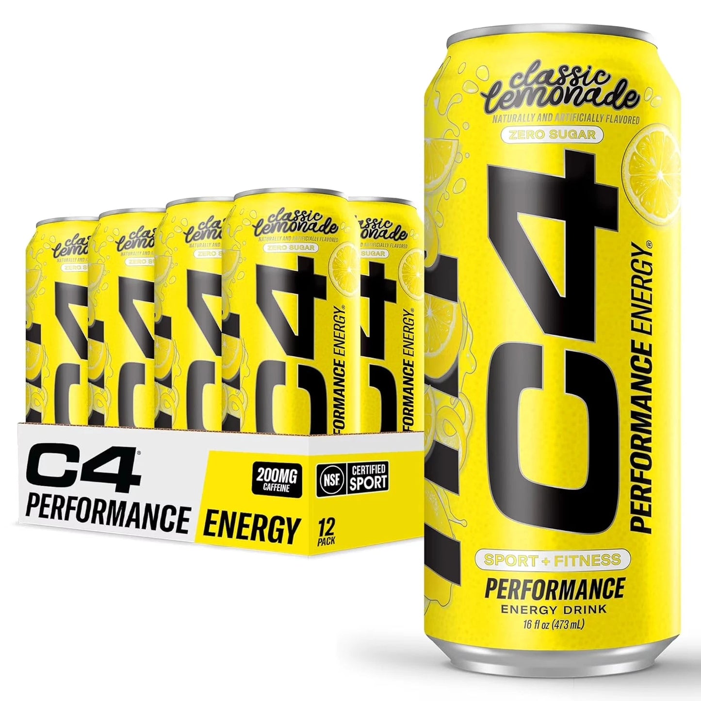 C4 | Energy Drink Carbonated 12 pza - Classic Lemonade
