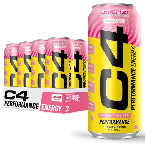 C4 | Energy Drink Carbonated 12 pza - Strawberry Blast