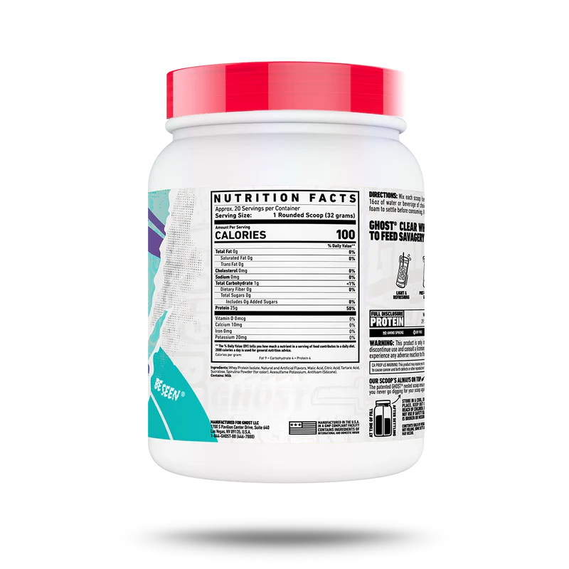 GHOST | Whey Clear Isolate - Blue Raspberry