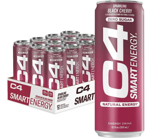 C4 | Smart Energy Drink Carbonated. 12 pza - Black Cherry