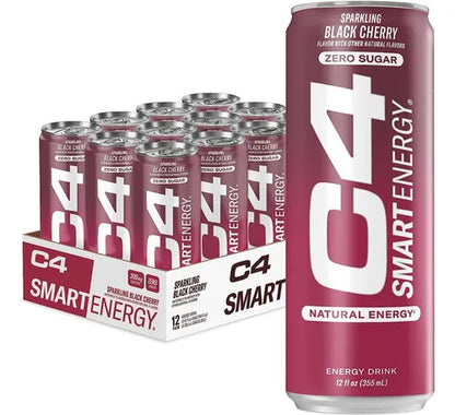 C4 | Smart Energy Drink Carbonated. 12 pza - Black Cherry