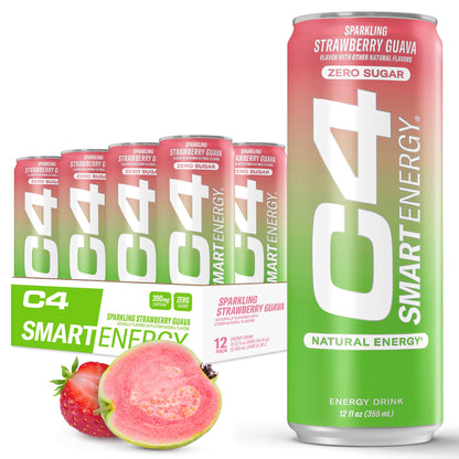 C4 | Smart Energy Drink Carbonated. 12 pza - Strawberry Guava
