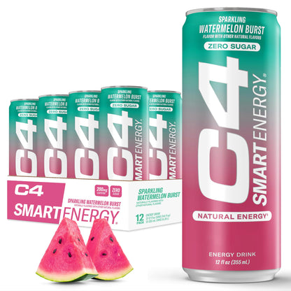 C4 | Smart Energy Drink Carbonated. 12 pza - Watermelon Burst