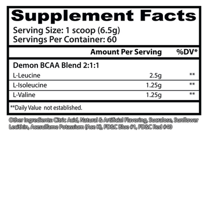 INSANE LABZ | Demon BCAA 60 Serv - Blue Raspberry