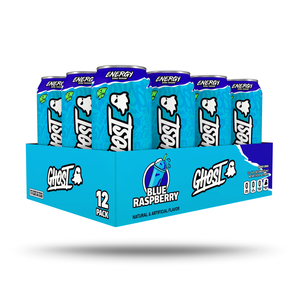 GHOST | Energy Drink 12 pza - Blue Raspberry.