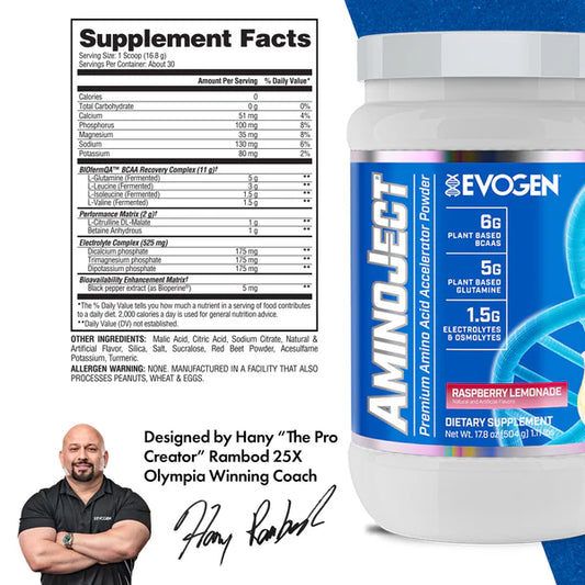 EVOGEN | Aminoject 30 serv - Raspberry Lemonade