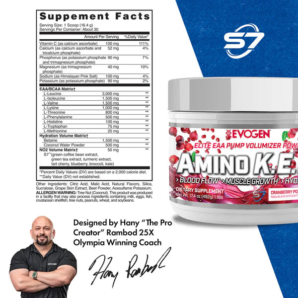 EVOGEN | Amino K.E.M EAA 30 serv - Cranberry Pomegranate