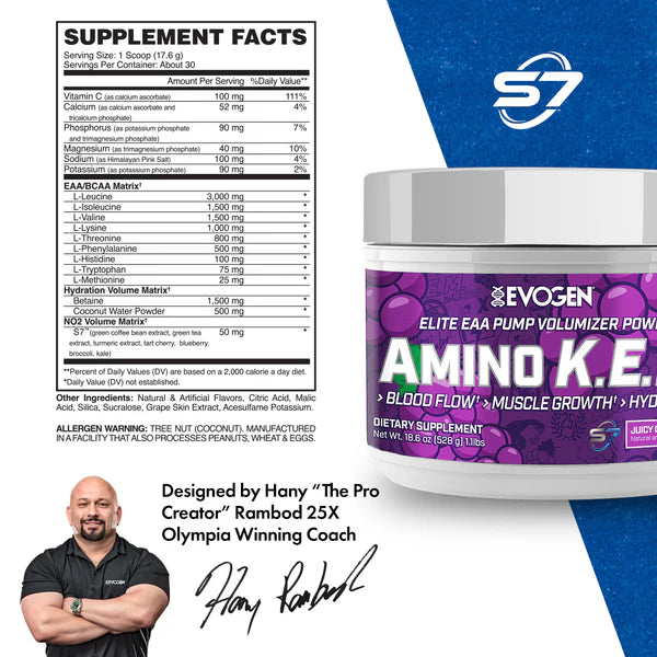 EVOGEN | Amino K.E.M EAA 30 serv - Juicy Grape