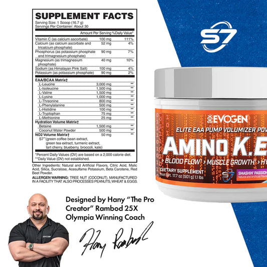 EVOGEN | Amino K.E.M EAA 30 serv - Smashin Passion Orange