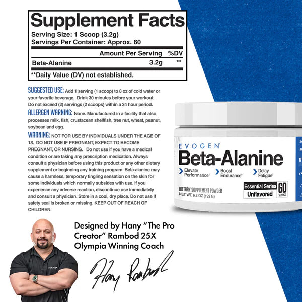 EVOGEN | Beta Alanine - 60 Serv