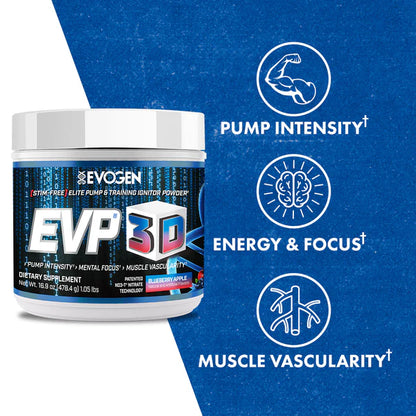 EVOGEN | EVP 3D Stim Free 40 Serv - Blueberry Apple