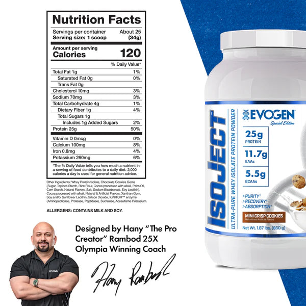 EVOGEN | Isoject 25 Serv - Mini Crisp Cookies