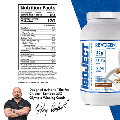 EVOGEN | Isoject 25 Serv - Mini Crisp Cookies