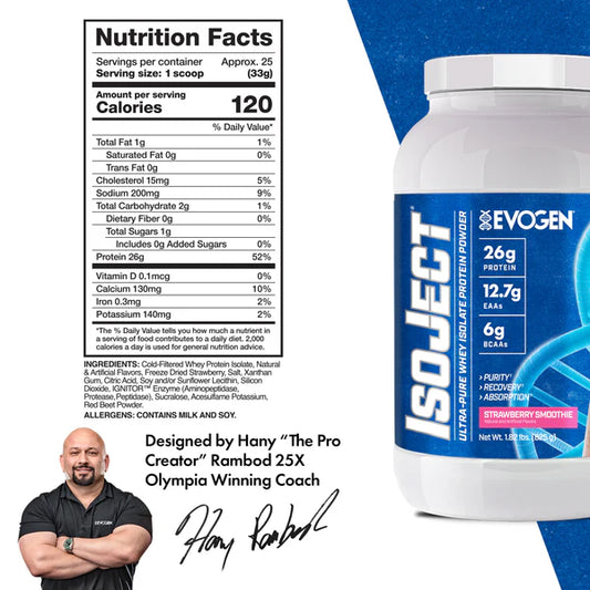 EVOGEN | Isoject 25 Serv - Strawberry Smoothie