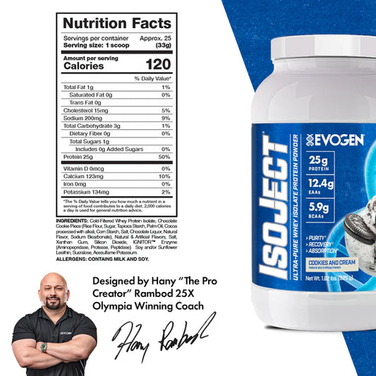EVOGEN | Isoject 25 Serv - Cookies and Cream