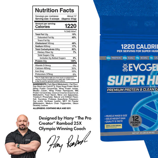 EVOGEN | Super Huge Gainer 12 lbs - Vainilla Ice Cream