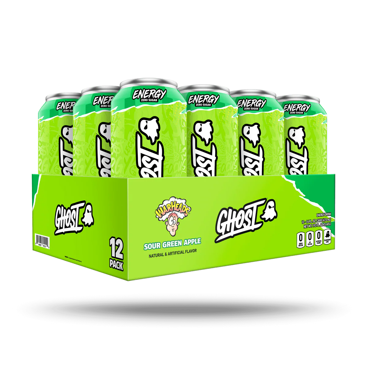 GHOST | Energy Drink 12 pza - Warheads Sour Green Apple