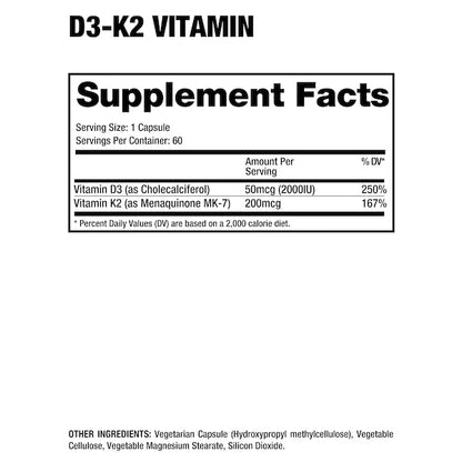 DP | Vitamina D3 y K2 - 60 caps