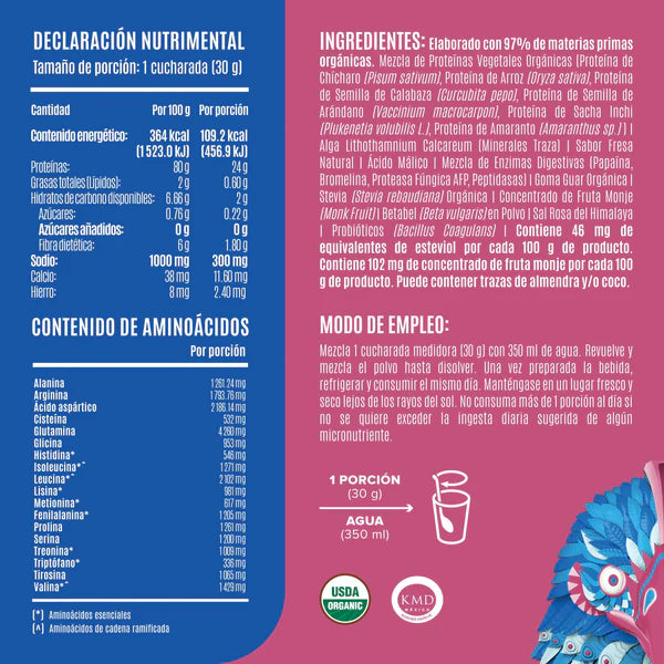 BIRDMAN | Falcon Proteína Vegetal 1.17 kg - Fresa