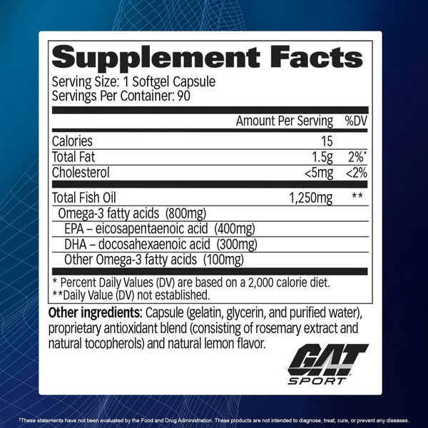 GAT SPORT | Omega 3 / 800 mg - 90 CT
