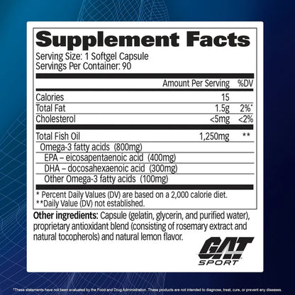 GAT SPORT | Omega 3 / 800 mg - 90 CT