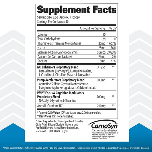GAT SPORT | Pre Stim Free Powder 30 serv - Blue Raspberry