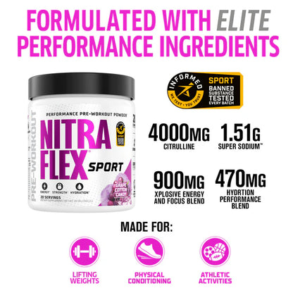 GAT SPORT | NitraFlex Extreme Sport 20 Serv - Grape Cotton Candy