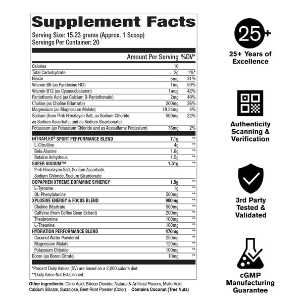 GAT SPORT | NitraFlex Extreme Sport 20 Serv - Blue Raspberry
