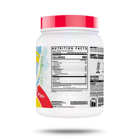 GHOST | Whey Clear Isolate - Sour Strips Rainbow