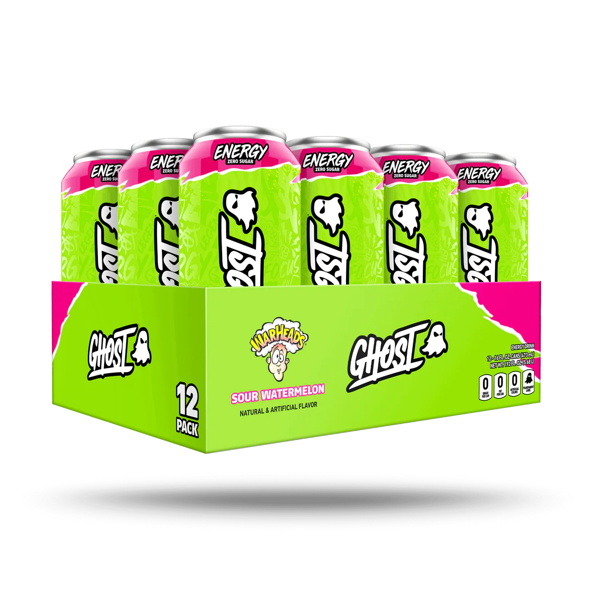 GHOST | Energy Drink 12 pza - Warheads Sour Watermelon