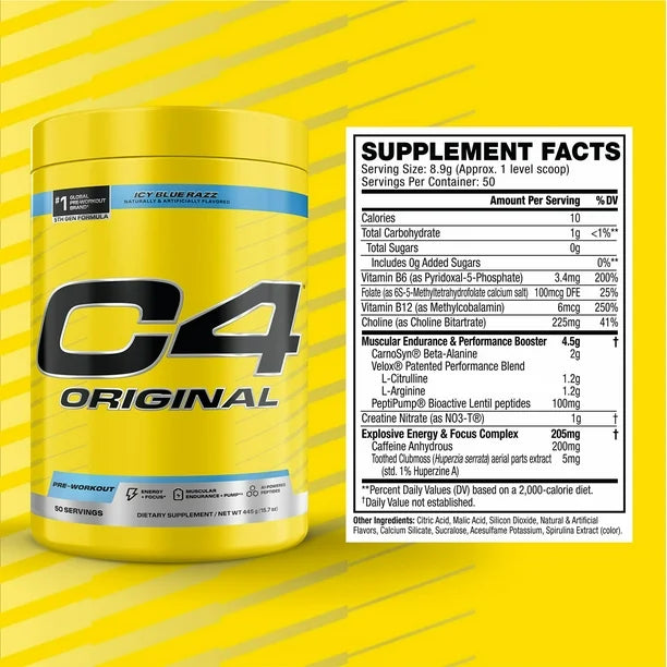 C4 | Original 50 serv - Ici Blue Razz