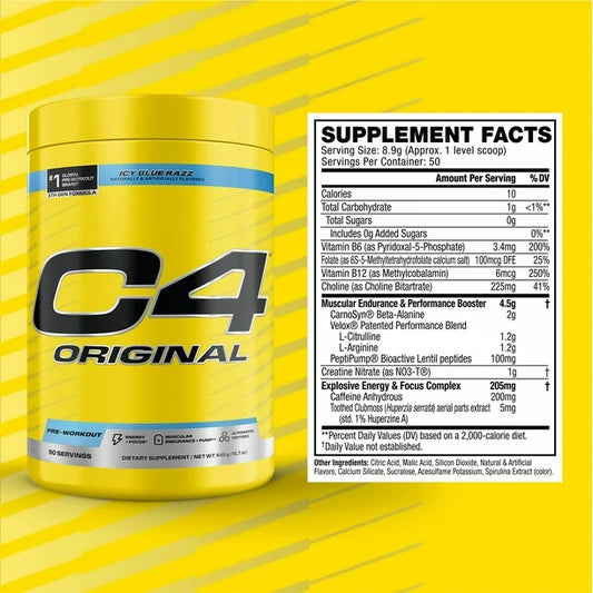 C4 | Original 50 serv - Ici Blue Razz