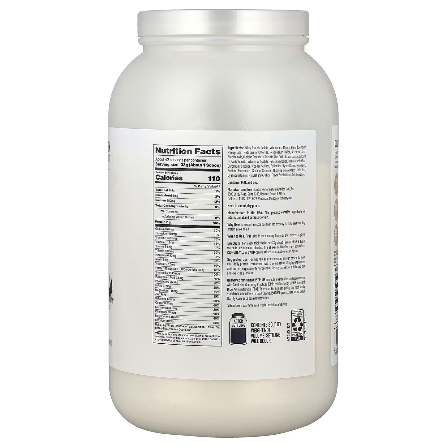ISOPURE | Low Carb Protein 3 lb - Toasted Coconut