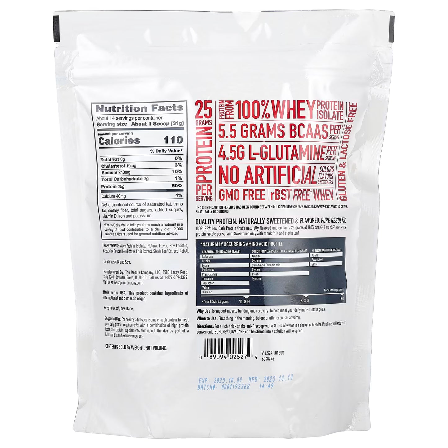ISOPURE | Isopure Zero Carb 1 lb - Strawberry