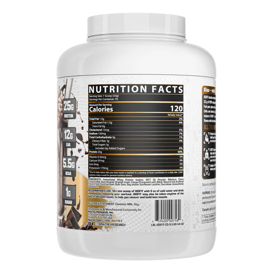 NUTREX | Proteína Isofit 5 lbs - Chocolate Shake