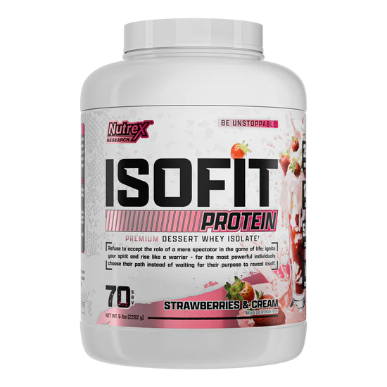 NUTREX | Proteína Isofit 5 lbs - Strawberry and Cream