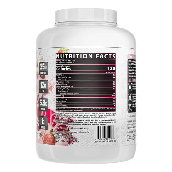 NUTREX | Proteína Isofit 5 lbs - Strawberry and Cream